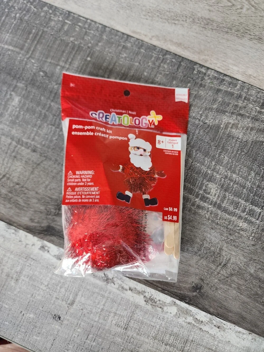 Santa Christmas Craft Kit - Creatology - Pom Pom Santa Kit Shelf- Sealed DIY NEW
